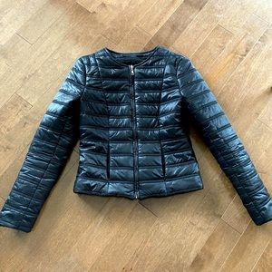 Black, size small, short down MONCLER jacket